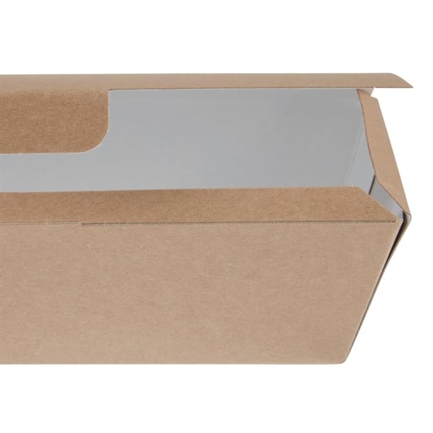 Colpac Compostable Kraft Food Boxes 250mm (150 Pack) fa363