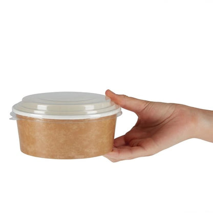 Colpac Recyclable Kraft Salad Pots With Lid (150 Pack) p_fa373
