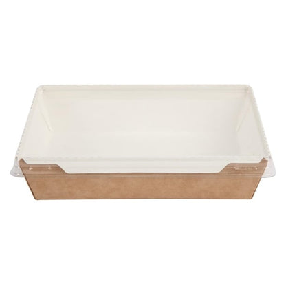 Colpac Fuzione Recyclable Paperboard Food Trays With Lid 1000ml / 35oz fa376