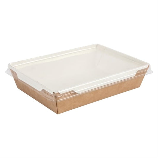 Colpac Fuzione Recyclable Paperboard Food Trays With Lid 1000ml / 35oz fa376