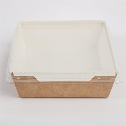 Colpac Fuzione Recyclable Paperboard Food Trays With Lid 1000ml / 35oz fa376