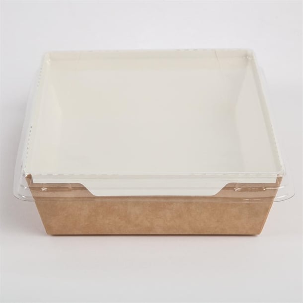 Colpac Fuzione Recyclable Paperboard Food Trays With Lid 1000ml / 35oz fa376