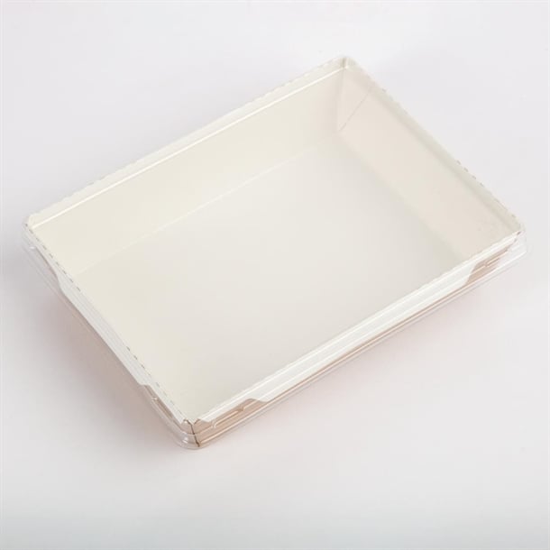 Colpac Fuzione Recyclable Paperboard Food Trays With Lid 1000ml / 35oz fa376