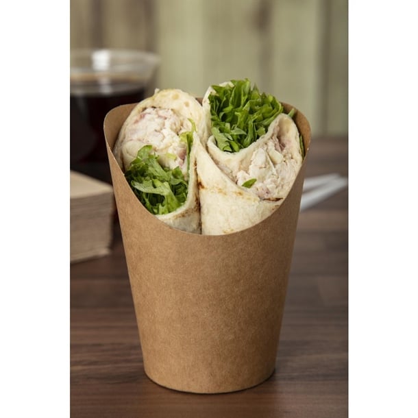 Colpac Recyclable Kraft Tortilla Wrap Scoops (1000 Pack) fa377