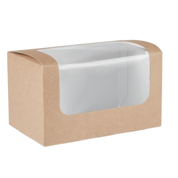 Colpac Compostable Kraft Sandwich Packs With PLA Window (500 Pack) fa385