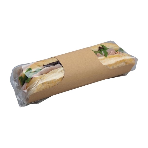 Colpac Clasp Clip Recyclable Kraft Baguette Packs (500 Pack) fa386