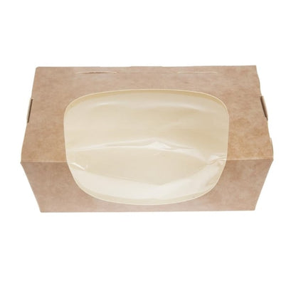 Colpac Zest Compostable Kraft Medium Salad Box 825ml/29oz (250 Pack) fa392