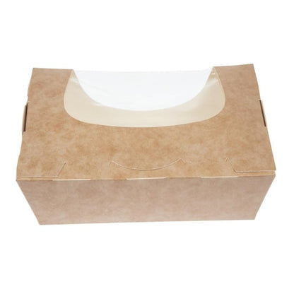 Colpac Zest Compostable Kraft Medium Salad Box 825ml/29oz (250 Pack) fa392