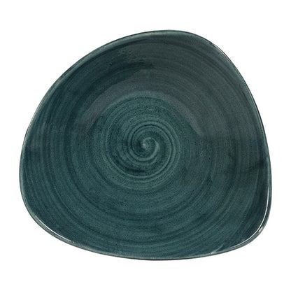 Churchill Stonecast Patina Triangular Bowls Rustic Teal 21oz 235mm (12 Pack) fa597
