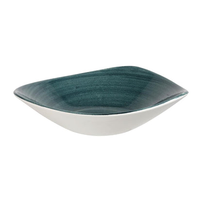 Churchill Stonecast Patina Triangular Bowls Rustic Teal 21oz 235mm (12 Pack) fa597