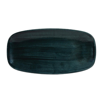 Churchill Stonecast Patina Oblong Chef Plates Rustic Teal 298 x 153mm (12 Pack) fa598