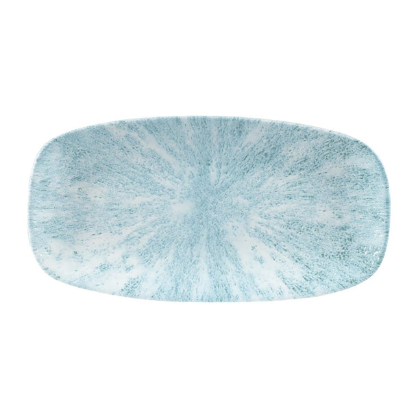 Churchill Stone Oblong Chef Plates Aquamarine 153 x 298mm (12 Pack) fa628