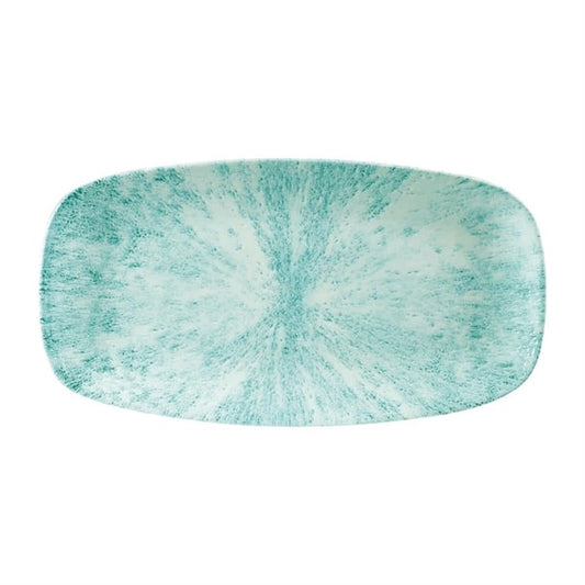 Churchill Stone Oblong Chef Plates Aquamarine 189 x 355mm (6 Pack) fa629