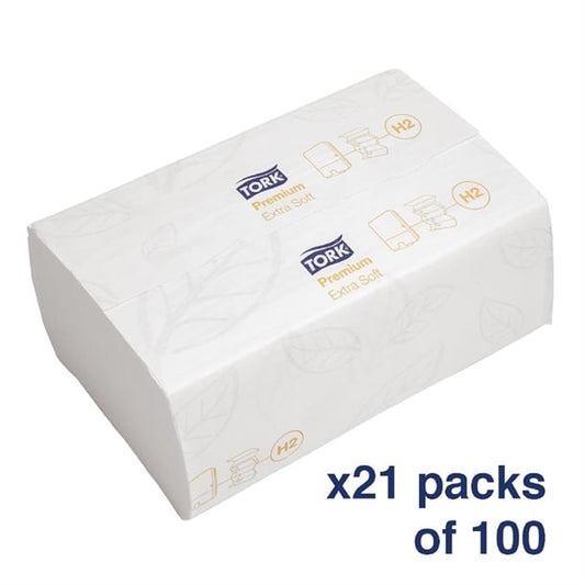 Tork Xpress Extra Soft Multifold Hand Towels White H2 (21 Pack) fa705