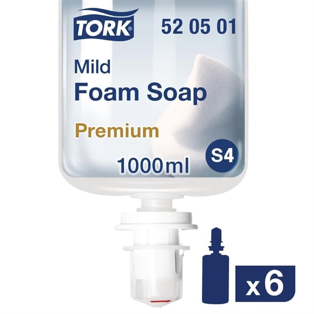 Tork Mildly Scented Foam Soap S4 1Ltr (6 Pack) fa711