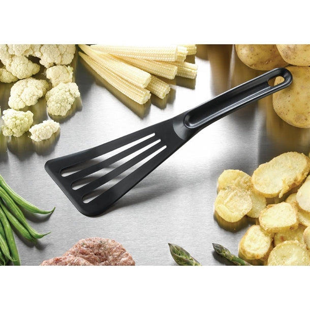Matfer Bourgeat Pelton Exoglass Slotted Spatula 30cm Black fa965