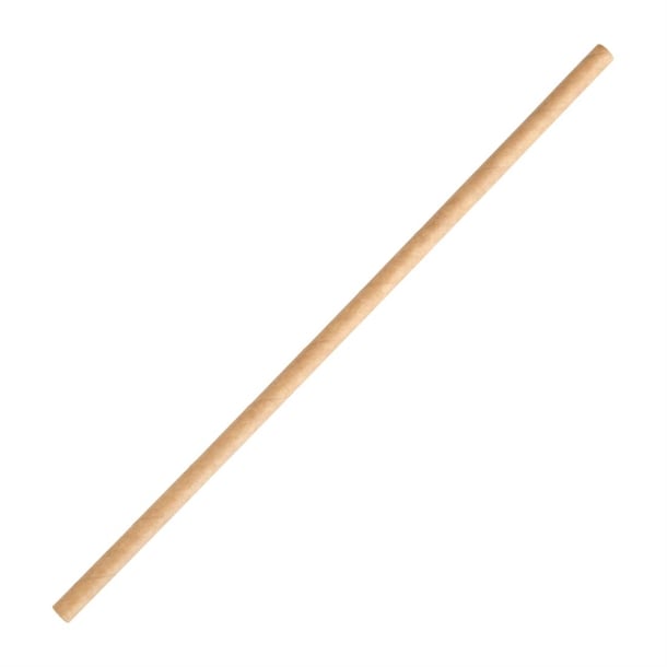 Fiesta Compostable Paper Straws Kraft (250 Pack) fb138