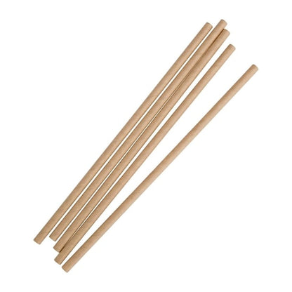 Fiesta Compostable Paper Straws Kraft (250 Pack) fb138