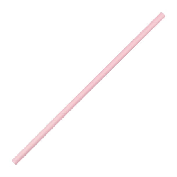 Fiesta Compostable Paper Straws Pink (250 Pack) fb139