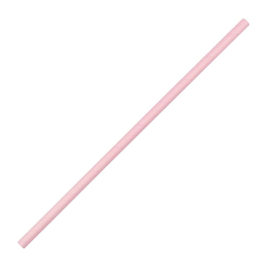 Fiesta Compostable Paper Straws Pink (250 Pack) fb139