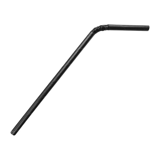 Fiesta Compostable Bendy Paper Straws Black (250 Pack) fb140