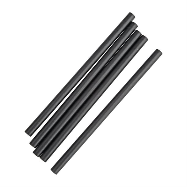 Fiesta Compostable Paper Smoothie Straws Black (250 Pack) fb145