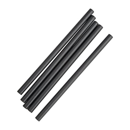 Fiesta Compostable Paper Smoothie Straws Black (250 Pack) fb145