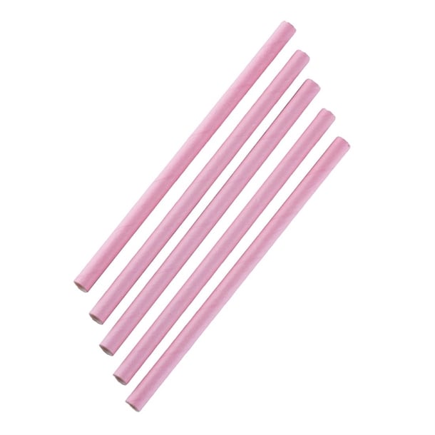 Fiesta Compostable Paper Smoothie Straws Pink (250 Pack) fb149