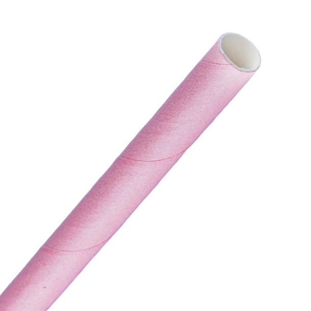 Fiesta Compostable Paper Smoothie Straws Pink (250 Pack) fb149