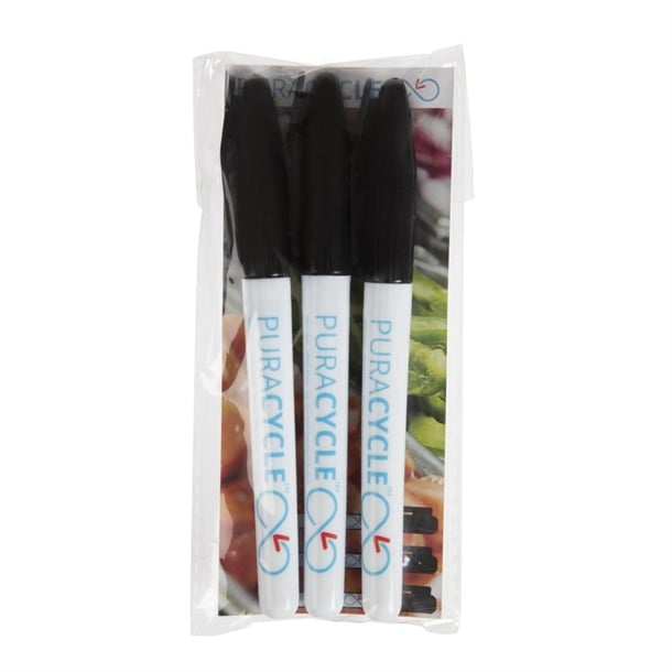 Puracycle Non-Toxic Marker Pens Black 3 Pack fb284