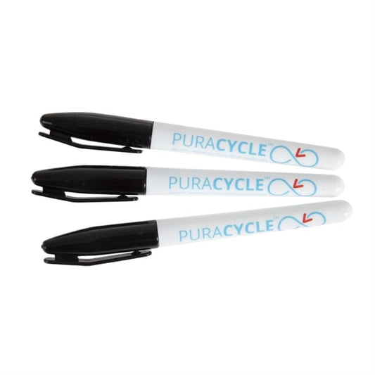 Puracycle Non-Toxic Marker Pens Black 3 Pack fb284