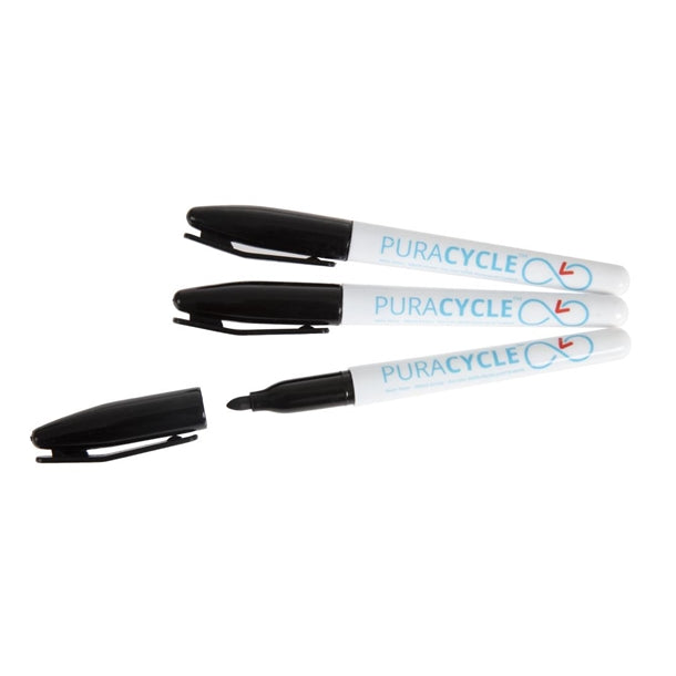 Puracycle Non-Toxic Marker Pens Black 3 Pack fb284