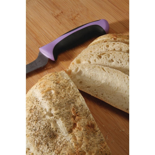 Mercer Millennia Culinary Allergen Safety Offset Serrated Bread Knife Purple 20.3cm fb504