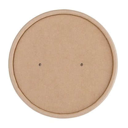 Fiesta Compostable Paper Soup Container Lids 98mm (500 Pack) fb556
