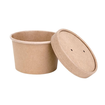 Fiesta Compostable Paper Soup Container Lids 98mm (500 Pack) fb556