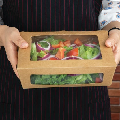 Fiesta Compostable Salad Box with PLA Window (200 Pack) p_fb676