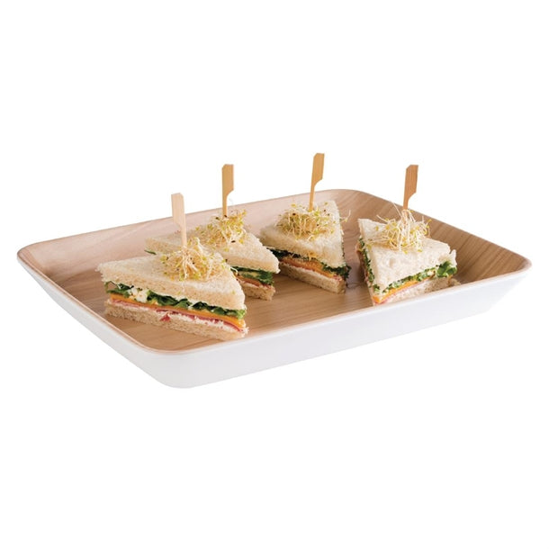 APS Frida Tray Wood & White 320 x 250mm fb836