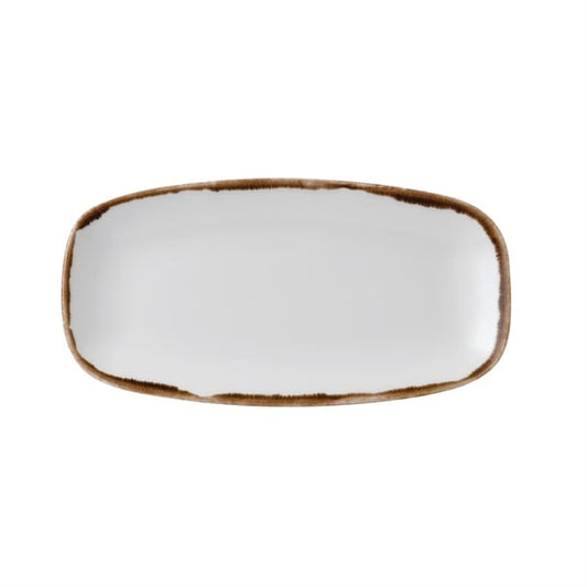 Dudson Harvest Oblong Chefs Plates Natural 355 x 189mm (6 Pack) fc008