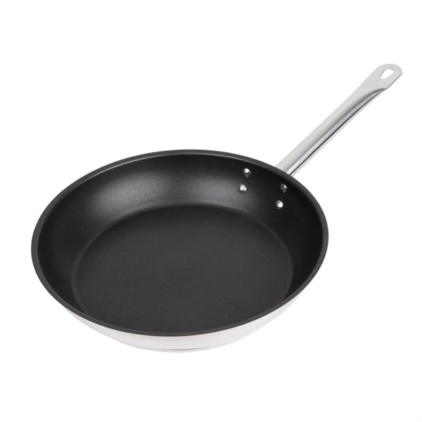 Vogue Stainless Steel Non-Stick Teflon Platinum Plus Frying Pan 28cm fc097