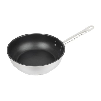 Vogue Stainless Steel Non-Stick Teflon Platinum Plus Sauté Pan 24cm fc099