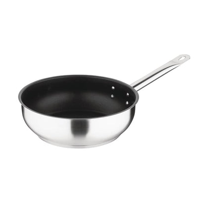 Vogue Stainless Steel Non-Stick Teflon Platinum Plus Sauté Pan 24cm fc099