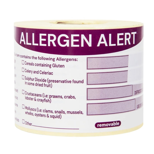 Hygiplas Removable Allergen Alert Food Labels (250 Pack) fc217