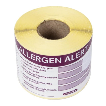 Hygiplas Removable Allergen Alert Food Labels (250 Pack) fc217