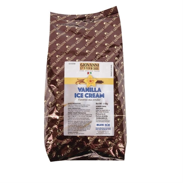 Blue Ice Soft Serve Ice Cream Mix Powder Vanilla 1kg (12 Pack) fc388