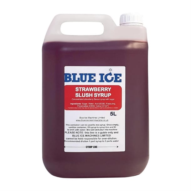 Blue Ice Slush Mix Strawberry Flavour 5Ltr ft966