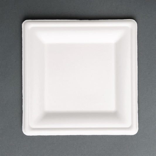 Fiesta Compostable Bagasse Square Plates (50 Pack) p_fc518