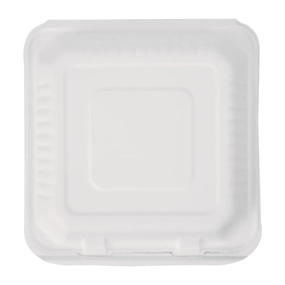 Fiesta Compostable Bagasse Hinged Food Containers (200 Pack) p_fc525