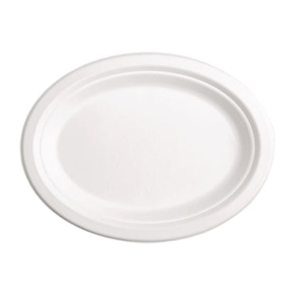 Fiesta Compostable Bagasse Oval Plates (50 Pack) p_fc534