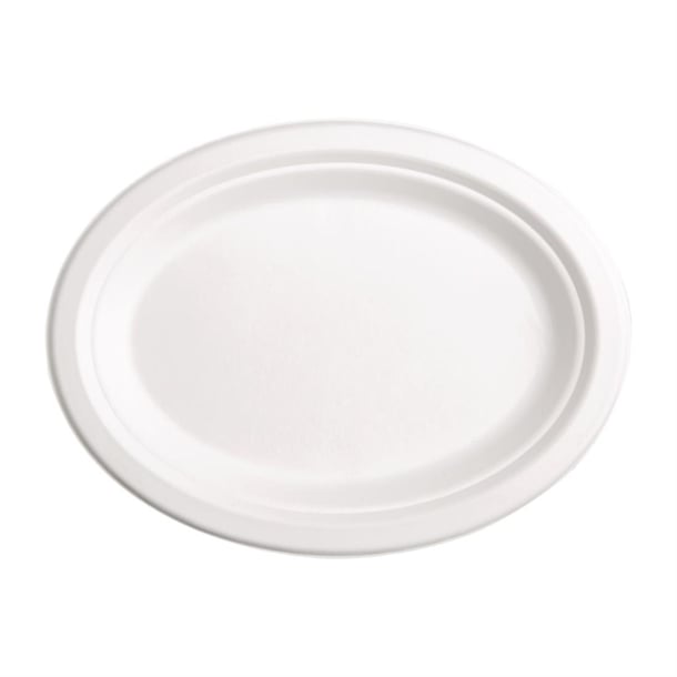 Fiesta Compostable Bagasse Oval Plates (50 Pack) p_fc534