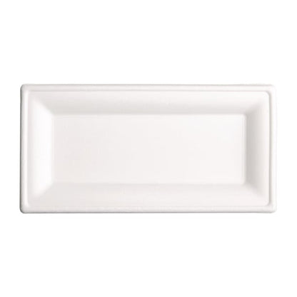 Fiesta Compostable Bagasse Rectangular Plates 258mm (50 Pack) fc539